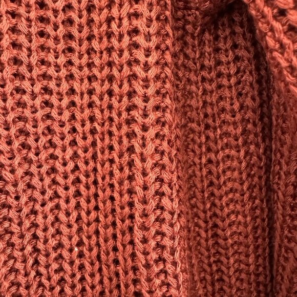 Pinque Women Rust Lace-Up Open-Front Knit Cardigan Size S - Picture 8 of 8